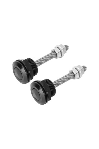 Moveevo 2 Adet Evrensel Motor Kapak Kilidi - Cnc Alüminyum + Demir - Yüksek Hızlı Ve Kazalarda Güvenli Kilitleme - Siyah 32mm