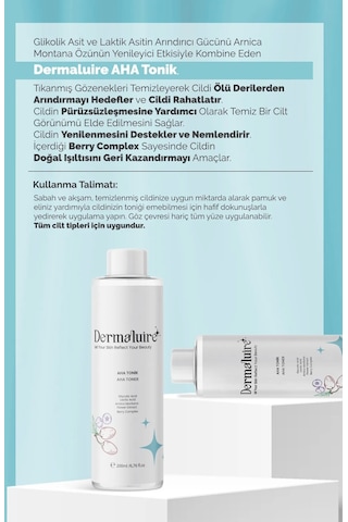 Dermaluire Gözenek Karşıtı Serum 30 ML + Aha Tonik 200 ML