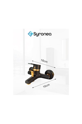 Siyah Altın Ağır Gövde Banyo Duş Bataryası Lüx Banyo Lavabo Musluk Siyah
