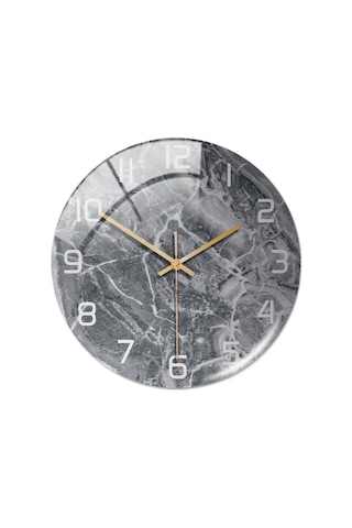 Mufunye Modern Minimalist Mermer Desenli Saat: Oturma Odası, Ofis, Yatak Odası Dekorasyonu, Sessiz Çalışma Çok Renki