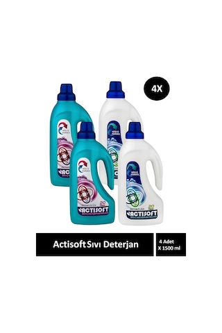 Beyazlar Ve Renkliler İçin Sıvı Çamaşır Deterjanı 1500ml X 4 Adet