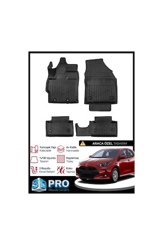 Toyota Yaris 3d Havuzlu Paspas 2020 2021 2022 2023 2024 2025 2026 Model