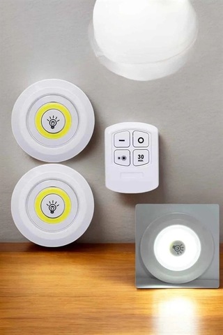 Bfs Mutfak Dolap Altı Işığı Uzaktan Kumandalı Yapışkanlı Kablosuz Pilli Çok Renkli