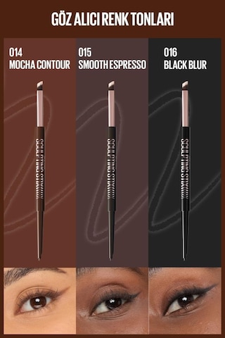 Maybelline New York Sculpting Stix Çift Uçlu Göz Kalemi 016 Black Blur