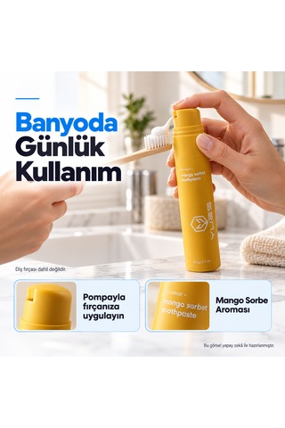 Yues Mango Aromalı Florürlü Pompalı Diş Macunu 60 G Gs-009f Beyazlatma