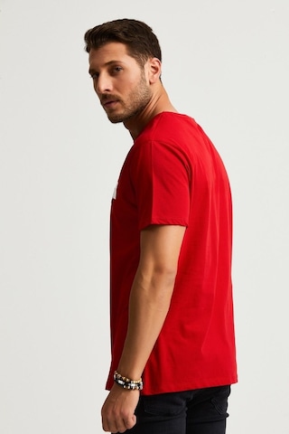 Alexander Gardi Baskılı Erkek T-Shirt - Kırmızı