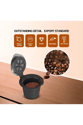 Gümüş İ Cafilas Nepc02 Yeniden Kullanılabilir Kahve Kapsülü Kahve Kapsülleri Filtresi Paslanmaz Çelik Kahve Makinesi Aks. 56600035