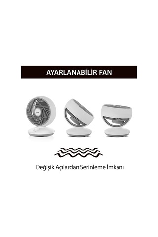 Sinbo Sf-7701 Masaüstü Fan 3 Kademeli Hız, Kompakt Tasarım, 25w Enerji Tasarruflu Motor, 90 Ayarlanabilir Baş