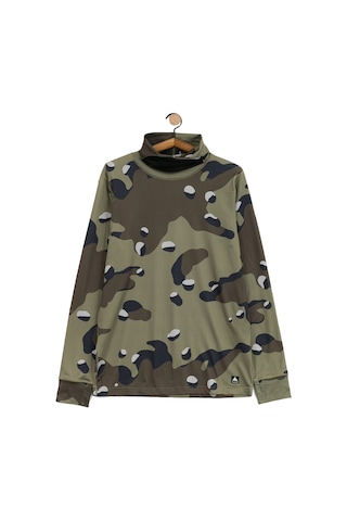Burton Burton Long Neck Erkek Yeşil İçlik Üst Forest Moss Cookie Camo Haki