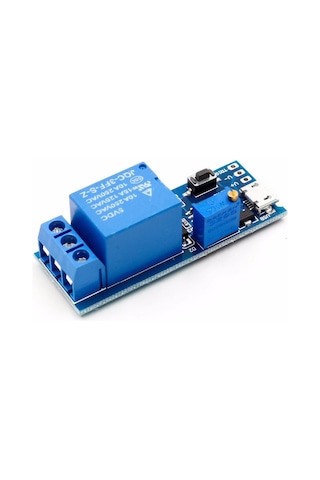 5V-30V Micro Usb Zaman Gecikme Röle Modülü 0-24 Sn Potansiyome
