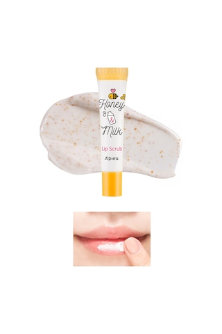 Missha A'PIEU Honey & Milk Lip Scrub Süt ve Bal Özlü Pürüzsüzleştirici Dudak Peelingi