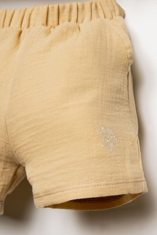 U.S. Polo Assn. Erkek Bebek Bej Şort Takım Bej