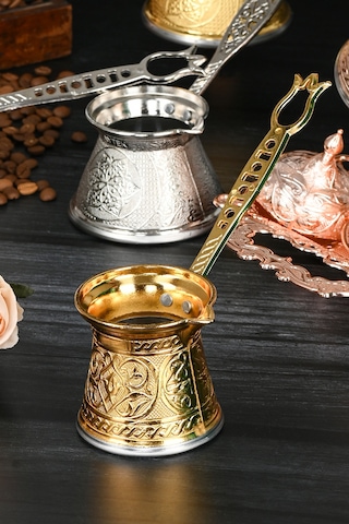 Polochef Zamak 1 Kahve Cezvesi Altın Renk 80 Ml. 1-2 Kişilik