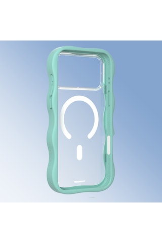 Apple Uyumlu iPhone 17 Pro Max Kılıf M-safe Şarj Özellikli Youngkit Wave Matte Serisi Kapak Açık Mavi Açık Mavi