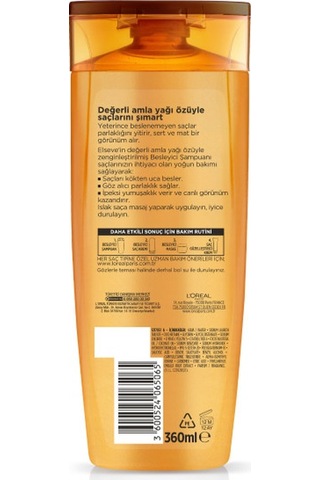 L'Oréal Paris Elseve Mucizevi Yağ Besleyici Bakım Şampuanı 360 ml