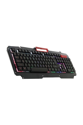 Everest KB-R800 METAFOR Usb Kablolu Gökkuşağı Aydınlatmalı Metal Yüzey Gaming Q Klavye
