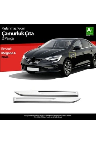 Renault Megane-4 2021 Ve Üzeri Modeller Krom Çamurluk Çıtası 2 Parça Paslanmaz Çelik