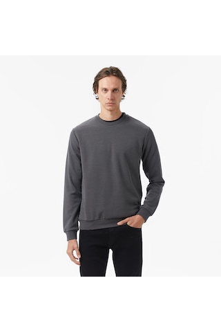 Nautica Erkek Gri Classic Fit Sweatshirt Düz K57090t Gri