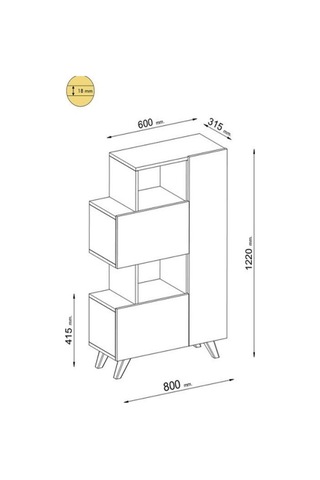 Çok Amaçlı Dolap Boston Beyaz