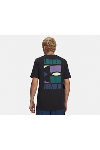 Under Armour Ua M Block Logo Ss Erkek Günlük Tişört 6009250-001 Siyah