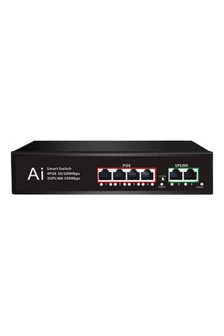 Mpia 4 Port Poe 65W 10/100 4 Poe + 2 Uplink Switch