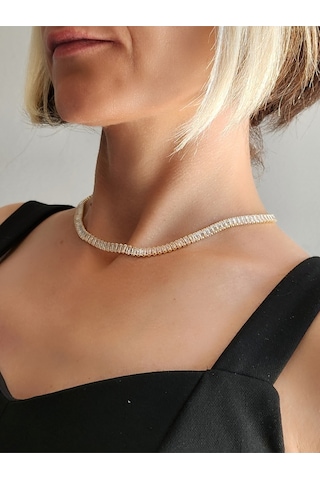 Su Yolu Baget Model Altın Kaplama Gold Renkli Çelik Kolye