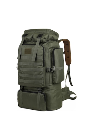 Lemestar Askeri Yeşili Büyük Kapasiteli Doğa Sirt Çantası - 65cm Organize Bölmeli Outdoor Sirt Çantası Çok Renkli