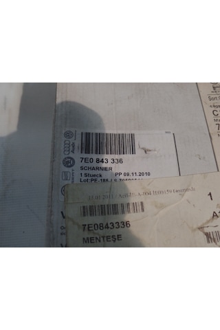 7E0843336 TRANSPORTER 2005-2015  SÜRGÜLÜ KAPI ORTA MENTEŞESİ MANU
