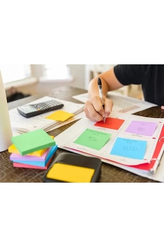 Yeşil Kare Şekilli Posit Yapışkanlı Not Kağıdı Pos İt 76x76 Mm - 1 Adet