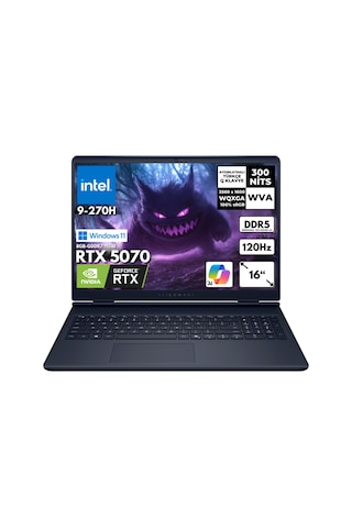 Dell Alienware 16 Aurora AC16250-C932157WHMF5 i9-270h 32 GB 2 TB SSD RTX5070 16" W11H Dizüstü Bilgisayar