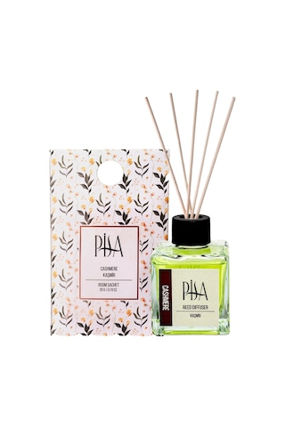 Pisa Kaşmir Bambu Çubuklu Oda Kokusu 100 ML + Kaşmir Oda Kesesi 20 G