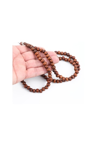 Meram Kavak 99luk Küre Kesim 7.5mm Namaz Tesbihi-kahverengi Kahverengi