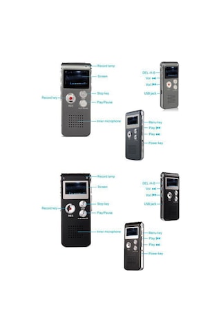 Monyee 16gb Usb Şarj Edilebilir Yüksek Kaliteli Dijital Ses Kaydedici - Dsp Gürültü Azaltma, Mp3 Çalar, Taşınabilir