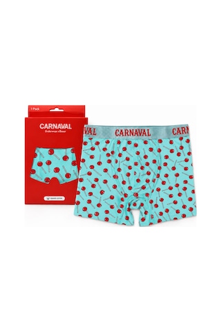 Carnaval Socks Lolipop Desenli Erkek Boxer Pamuklu Likralı Parlak Lastikli Kutulu Mint Yeşili Çoklu