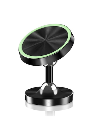 Metal Çift Top Kafası 360 Derece Dönen Araba Manyetik Telefon Tutucu Standı Braketi -