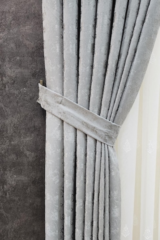 Everest Fon Perde Açık Gri Renk Gri