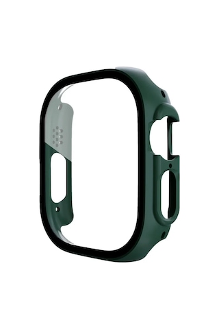 Watch Ultra 49mm Desert Camlı Kasa Ekran Koruyucu - Koyu Yeşil