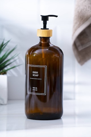 Acar Louvre Cam Sıvı Sabunluk - 1000 Ml Kahverengi