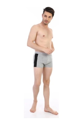 Çift Kaplan 850 Biyeli Likralı Erkek Boxer - Gri - 51 Gri