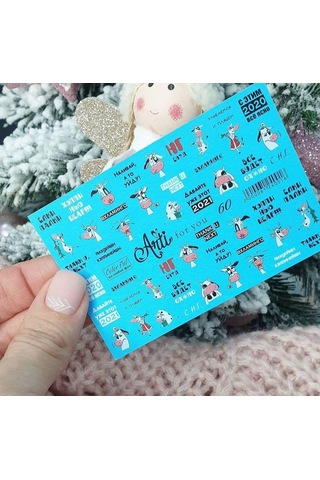 Stiker Arti 60 Yılbaşı Beyaz