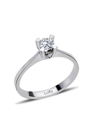 Lova E Renk 0,27 Karat Pırlanta Tektaş Yüzük - 1070002