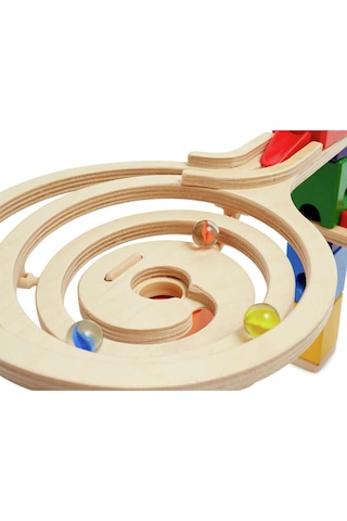 Marble Dolambaçlı Yol Quadrilla Ahşap Tasarım Oyunu