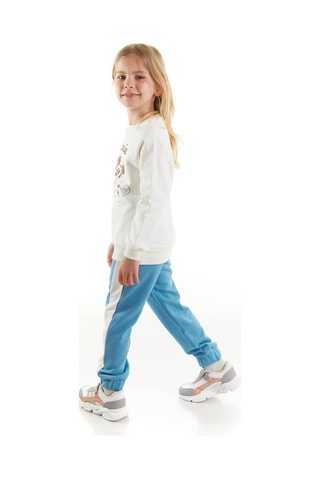 Minnie Mouse Lisanslı Kız Çocuk Eşofman & Sweatshirt Ekru