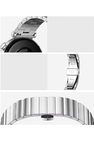 Huawei Watch Gt6 41mm İle Uyumlu Renk Detaylı 18mm Paslanmaz Çelik Metal Kordon Kayış