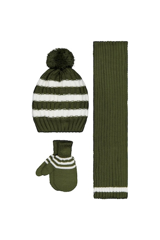 Civil Baby 6-18 Ay Atkı Bere Eldiven Set - Yeşil