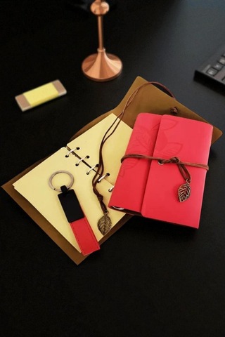 Deri Defter Hediye Seti