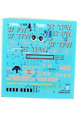 Mistercraft E007 1/72 F-117a Bagdad Strike Savaş Uçağı Plastik Model Kiti-51253