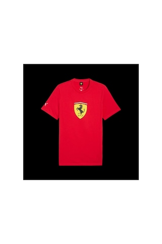 Puma Ferrari Colored Shield Tee Rosso Corsa Red