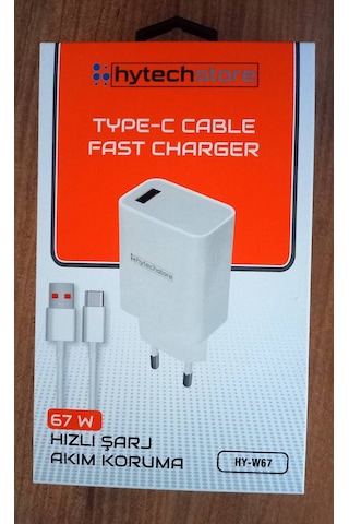 Hytech Store HY-W67 Type-c 67 W Hızlı Şarj Adaptörü