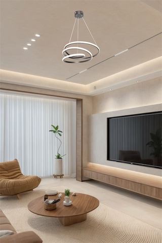 Ey Shop Space Model 3 Renk Kumandalı Beyaz&sarı&günışığı Led Avize Siyah